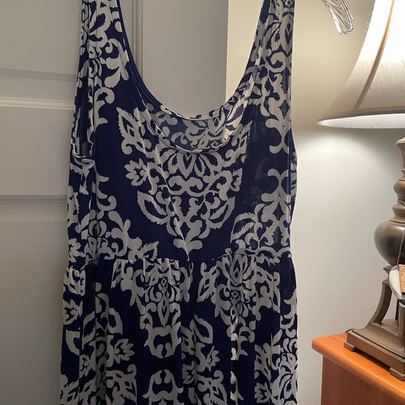 Blue/white Maxi Dress Sz Medium - Picture 5 of 5